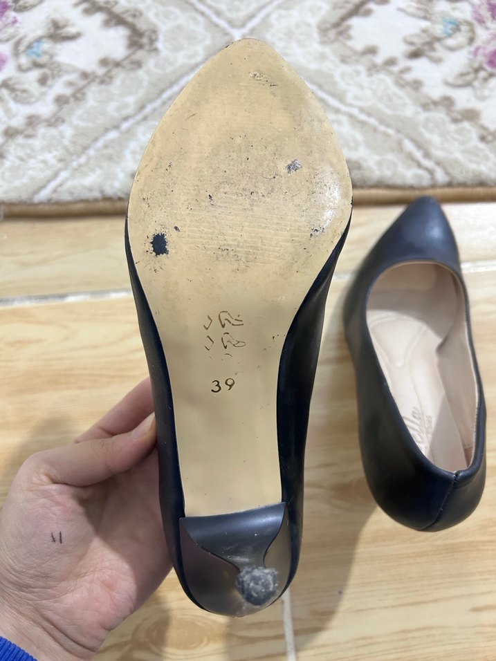 Kadın Siyah Stiletto Topuklu Klasik Ayakkabı - Görsel 5