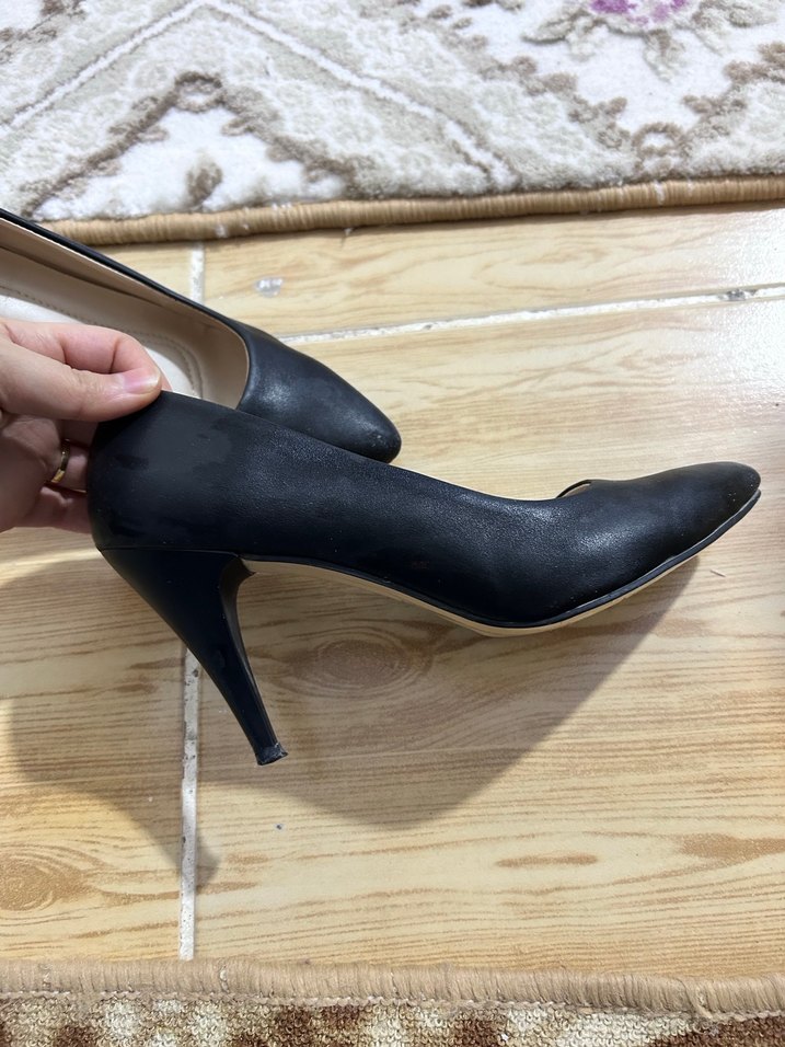Kadın Siyah Stiletto Topuklu Klasik Ayakkabı - Görsel 2
