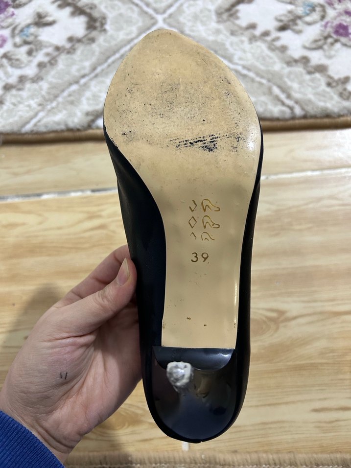 Kadın Siyah Stiletto Topuklu Klasik Ayakkabı - Görsel 4