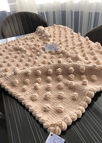 Bej Örgü Çocuk Battaniyesi - Görsel 2