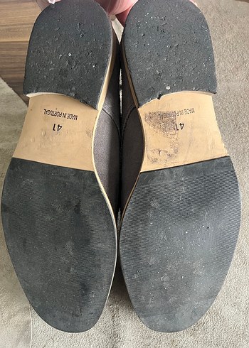 H&M  Men  smart  casuel  vizon  süet  deri - Görsel 5