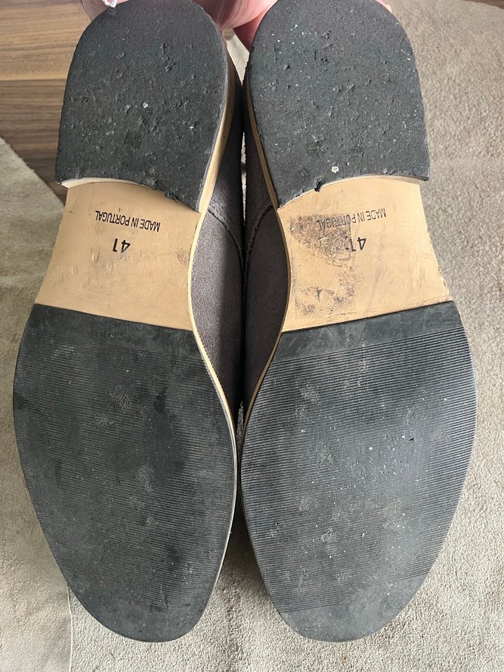 H&M  Men  smart  casuel  vizon  süet  deri - Görsel 5