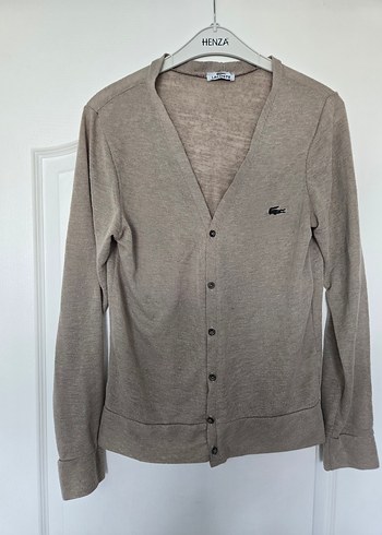 Lacoste Bej V Yaka Triko Hirka