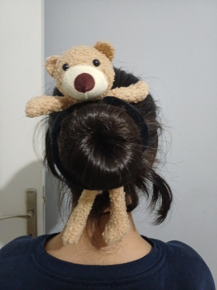 Kahverengi Peluş Ayıcık Saç Lastiği - Görsel 2