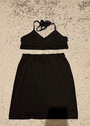 Uzun Siyah transparan içi astarlı uzun kollu elbise - Görsel 3