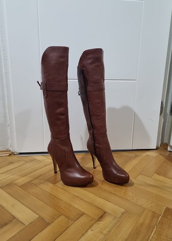 Karmen Marka Topuklu Deri Çizme - Görsel 2