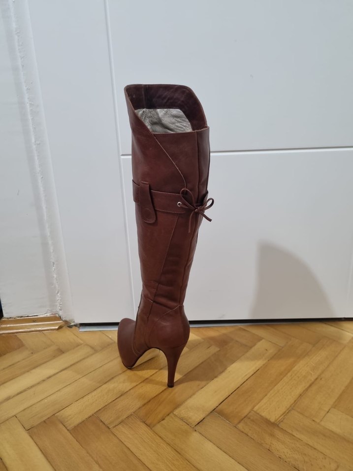 Karmen Marka Topuklu Deri Çizme - Görsel 5