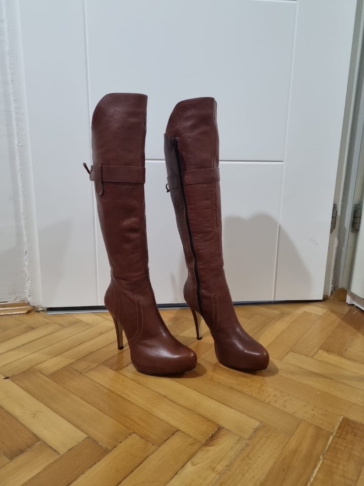 Karmen Marka Topuklu Deri Çizme - Görsel 3