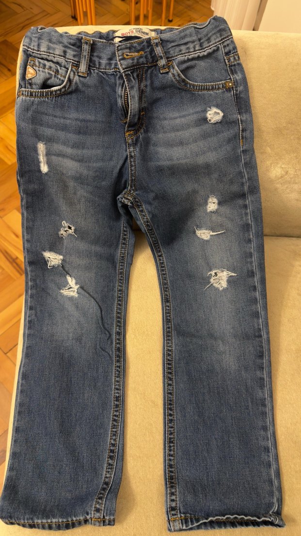 Erkek çocuk yazlık  Mavi Kot Pantolon Bol Kesim - Görsel 3