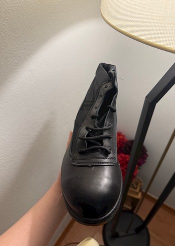 Siyah Erkek Deri Bot, Kemer Detaylı - Görsel 3