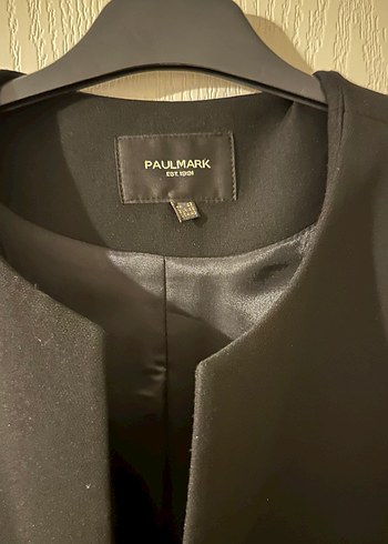 Düğmeli Siyah Midi Kadın Kaban - Görsel 2