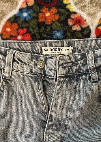 Gri Bağcıklı Geniş Kesim Denim Pantolon - Görsel 4