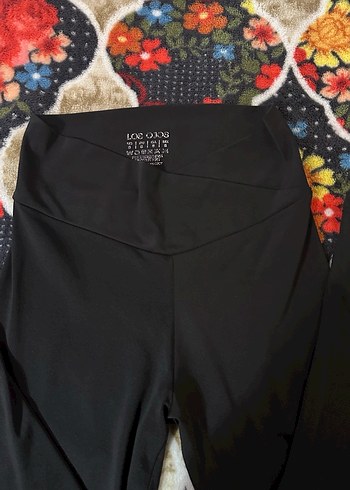 Siyah Kadın Spor Tayt Velcro Detaylı - Görsel 2