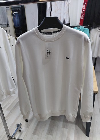 Lacoste Erkek Beyaz Sweatshirt - Görsel 2