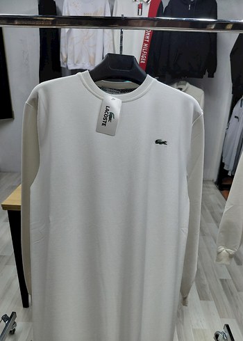 Lacoste Erkek Beyaz Sweatshirt - Görsel 7
