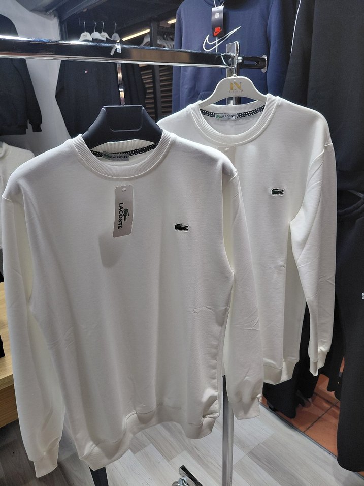 Lacoste Erkek Beyaz Sweatshirt - Görsel 5