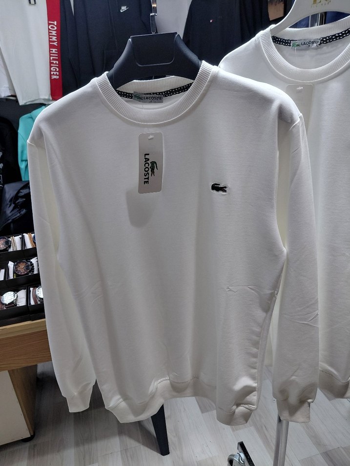 Lacoste Erkek Beyaz Sweatshirt - Görsel 4