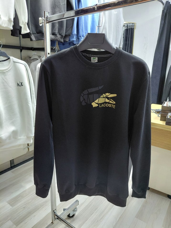 Lacoste Siyah Sweatshirt Velcro Detaylı - Görsel 3