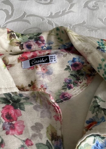 Çiçek Desenli Uzun Bohem Kadın yelek - Görsel 2