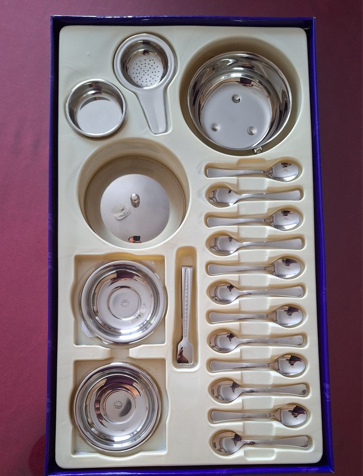 Ekber 12 Parça Çay Seti Gri-Beyaz - Görsel 2