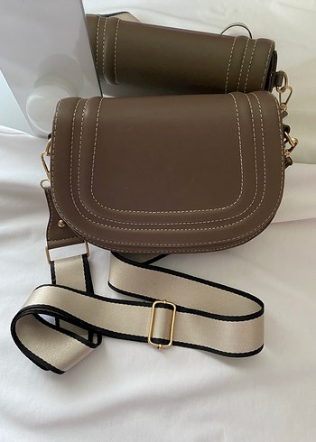 Kahverengi Kadın Çanta Tokalı Modern - Görsel 2