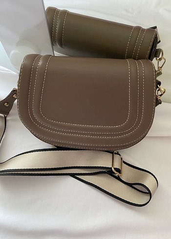 Kahverengi Kadın Çanta Tokalı Modern - Görsel 4