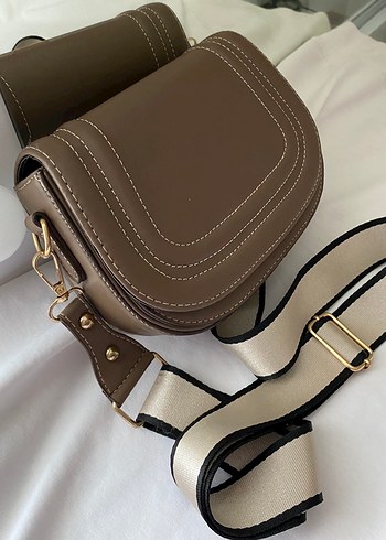 Kahverengi Kadın Çanta Tokalı Modern - Görsel 3