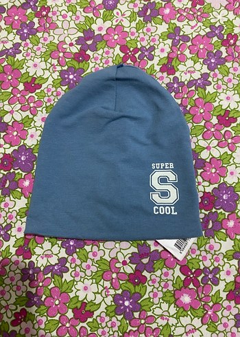 Mavi Baskılı Erkek Bere Seti - Görsel 2