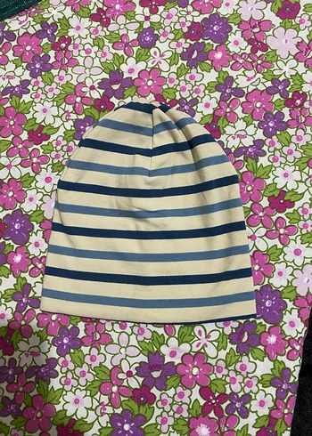 Mavi Baskılı Erkek Bere Seti - Görsel 3