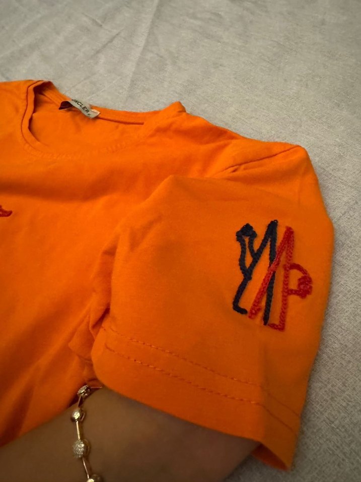 Turuncu Baskılı Kısa Kollu Erkek Tişört - Görsel 3