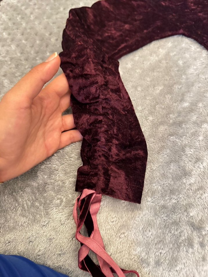 Bordo Uzun Kollu Kadın Bluz - Görsel 2