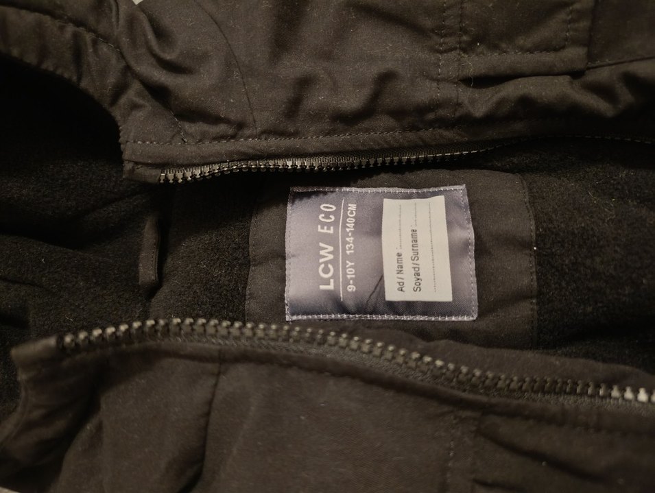 Erkek Çocuk Siyah Fermuarlı Street Wear Mont - Görsel 2