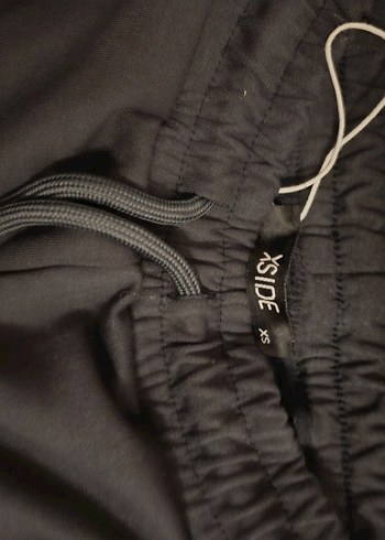 Kadın Siyah Beli Bağlamalı Rahat Sweatpant - Görsel 2