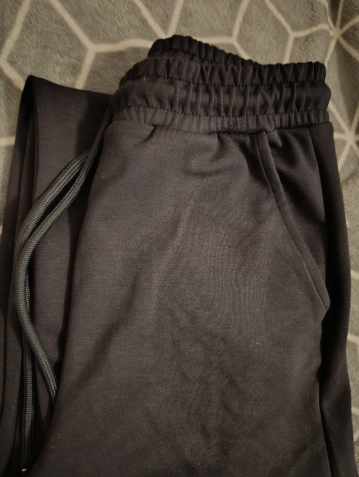 Kadın Siyah Beli Bağlamalı Rahat Sweatpant - Görsel 4