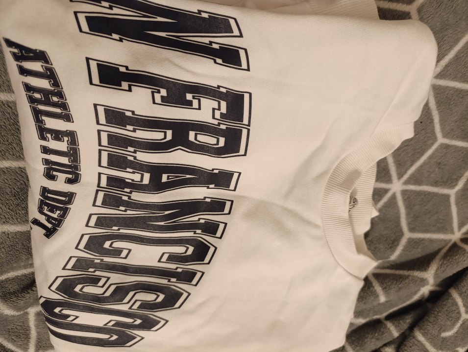 Beyaz Baskılı Kadın Sweatshirt - Görsel 5