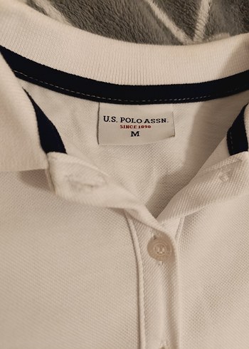 Kadın Beyaz Düğmeli Polo Tişört - Görsel 2