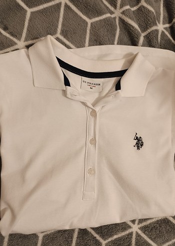 Kadın Beyaz Düğmeli Polo Tişört - Görsel 3