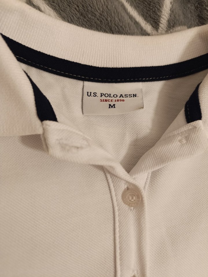 Kadın Beyaz Düğmeli Polo Tişört - Görsel 2