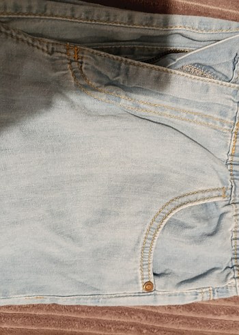 açık mavi Bol Kesim Midi Kadın Kot Pantolon ince yazlık - Görsel 4