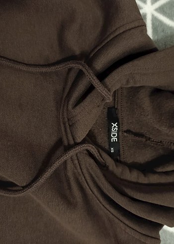 Kahverengi Kadın Kapüşonlu Sweatshirt - Görsel 2