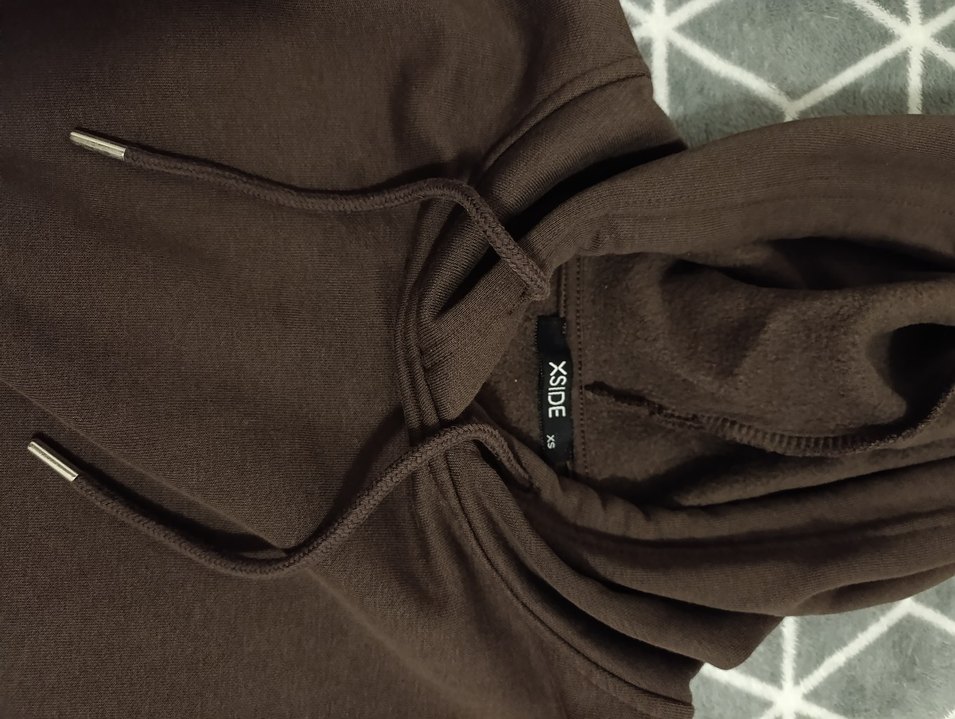 Kahverengi Kadın Kapüşonlu Sweatshirt - Görsel 2