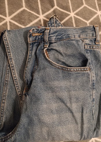 Kadın Geniş Kesim baggy Mavi Kot Pantolon - Görsel 6