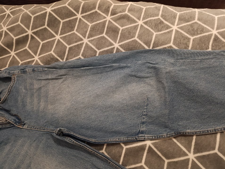 Kadın Geniş Kesim baggy Mavi Kot Pantolon - Görsel 3