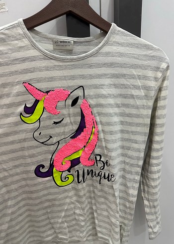 Kız Çocuk Gri Uzun Kollu Baskılı Sweatshirt - Görsel 3