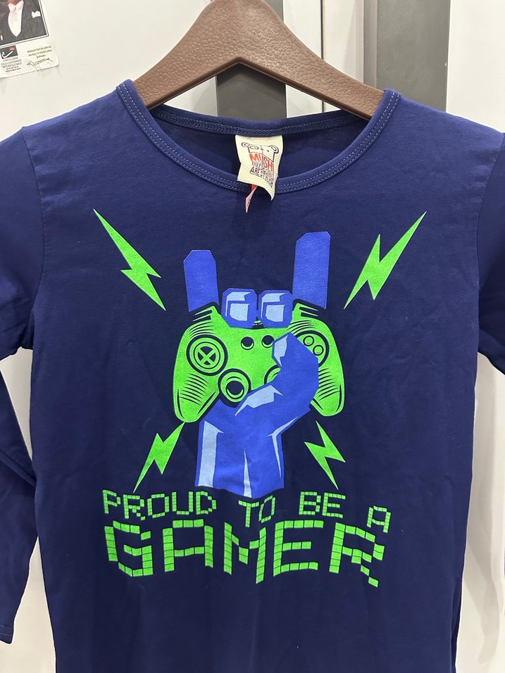 Erkek Çocuk Mavi Uzun Kollu Baskılı Sweatshirt - Görsel 4