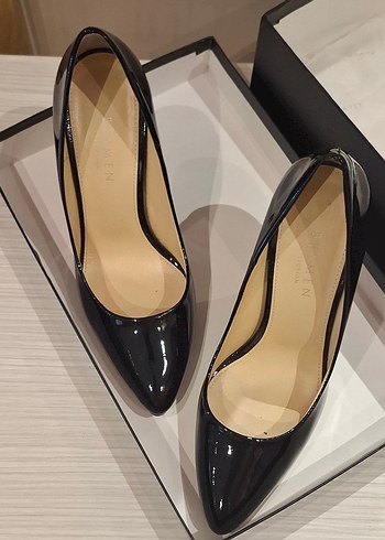 Siyah Rugan Stiletto Kadın Ofis Ayakkabısı - Görsel 2