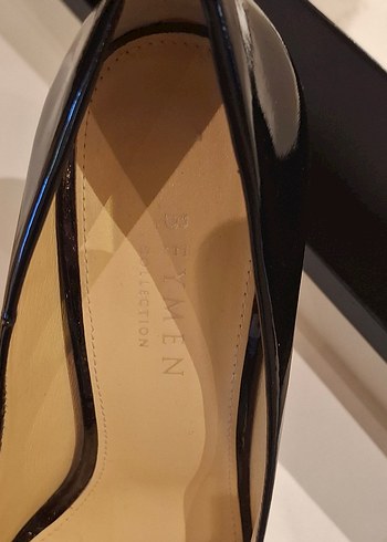 Siyah Rugan Stiletto Kadın Ofis Ayakkabısı - Görsel 7