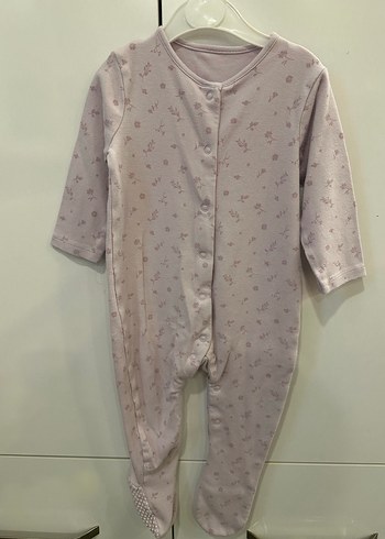 Çiçek Desenli Beyaz Bebek Kız Tulum - Görsel 3