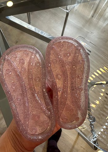 Kız Çocuk Pembe Çiçekli Tokalı Terlik - Görsel 3