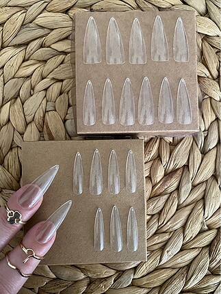20 adet şeffaf stiletto